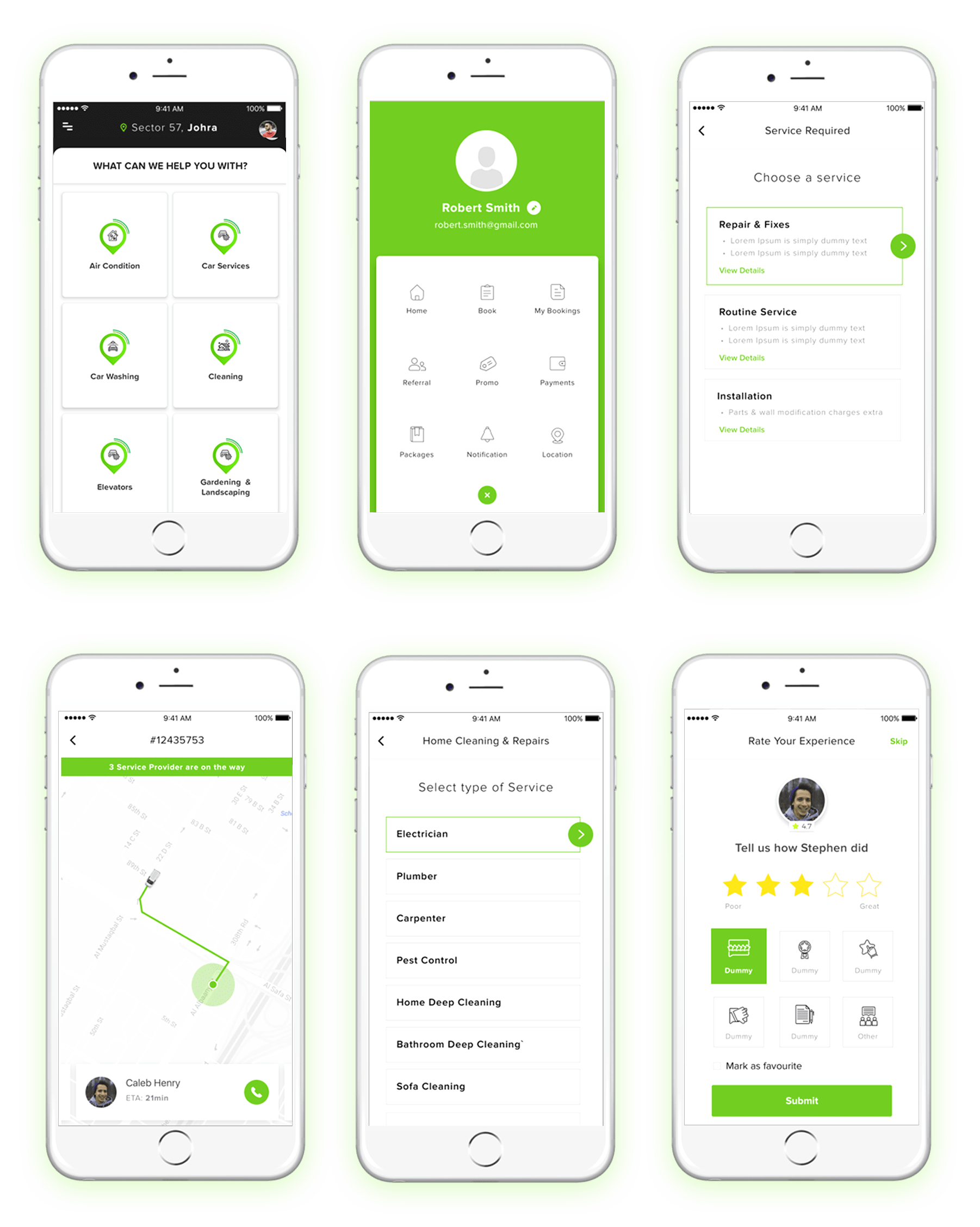 UI/UX design of Jus’Click App - Volumetree