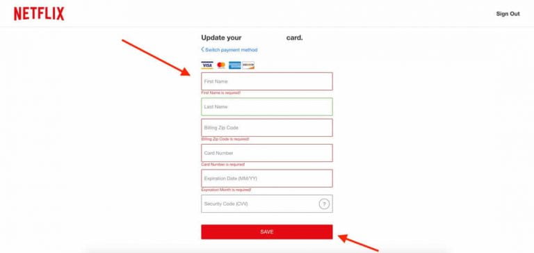 Netflix testing payment